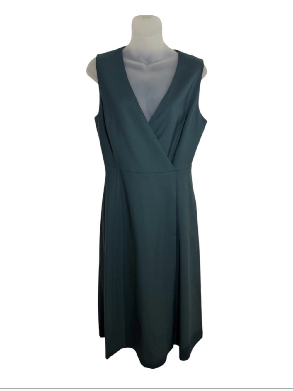 M.M.LaFleur The Annie Deep Teal Wool Wrap Dress Size 6 Work Office